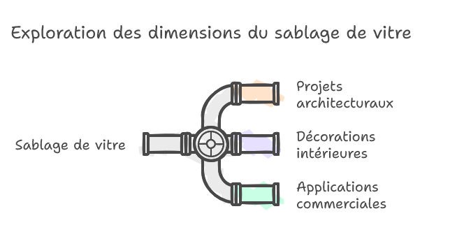 Schéma de l'usage du sablage de vitre